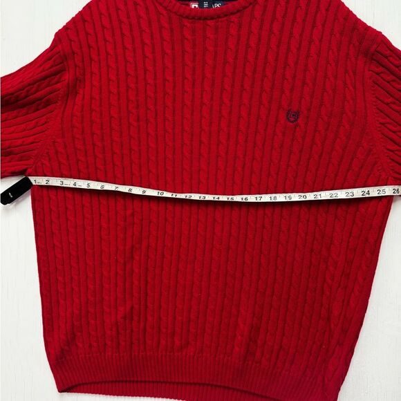 Chaps Red Knit Crewneck Sweater Size XL - Picture 9 of 9